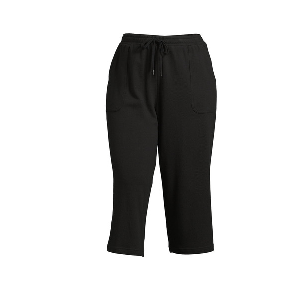 Terra & Sky Slate Dark Grey Pull-On Knit Capri Pants Size 0x NEW - Picture 5 of 5